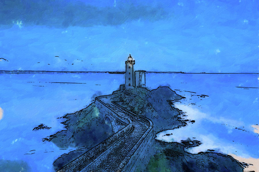 Lighthouse Digital Art - Phare du Petit Minou by Giuseppe Cesa Bianchi