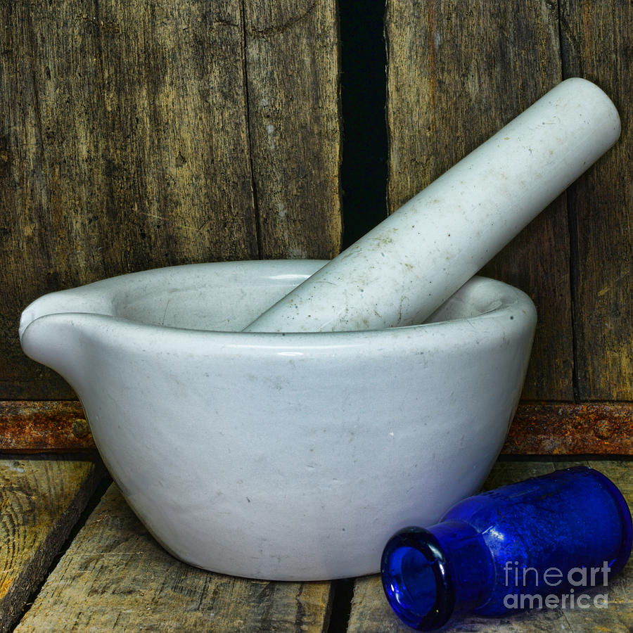 Pharmacy - Mortar and Pestle - Square Photograph by Paul Ward