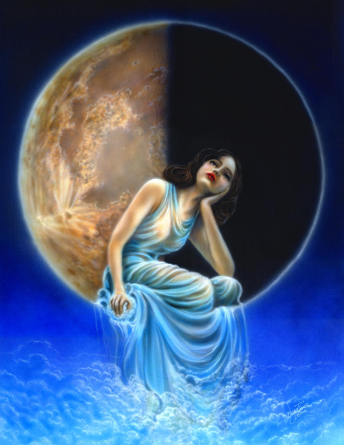 Phases of the Moon, Third Quarter Painting by Wayne Pruse - Fine Art ...