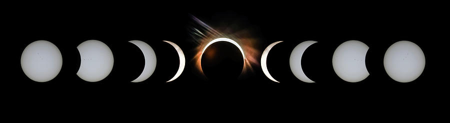 Phases Of The Solar Eclipse 2017 Photograph by Alex Grichenko