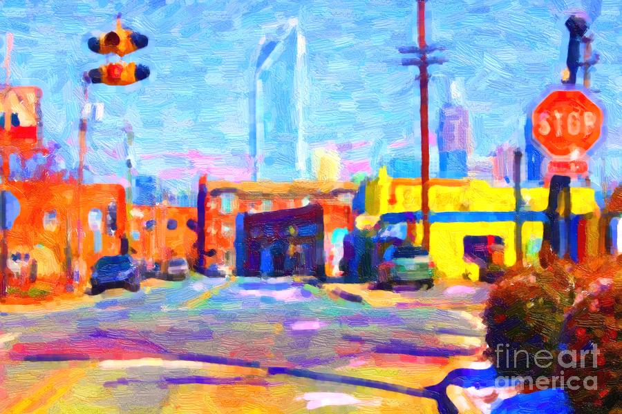 Downtown Charlotte Painting - Phat Burrito by Preston Sandlin Downtown Charlotte Painting - Phat Burrito by Preston Sandlin