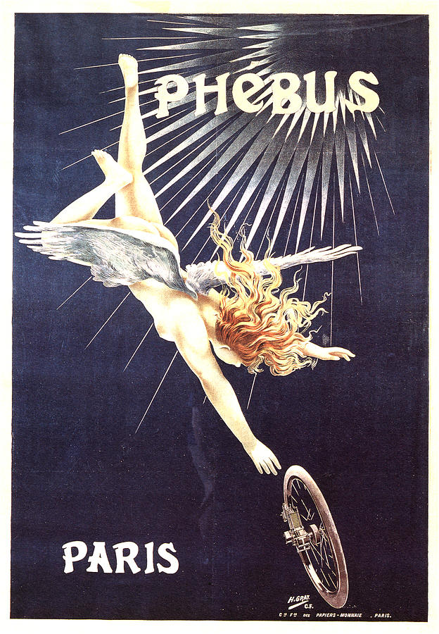 Phebus, Paris - Bicycle - Vintage Advertising Poster Mixed Media