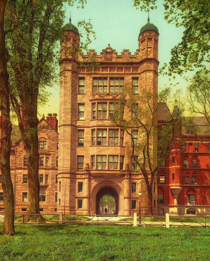 Phelps Hall and Gateway - Yale College 1901 Photograph by Mountain Dreams