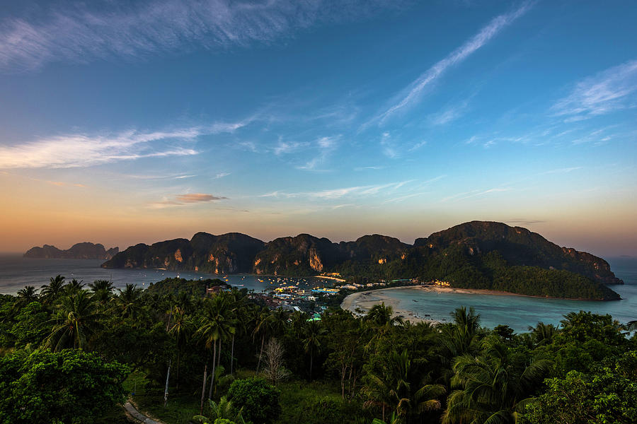 Phi Phi View Point 2 Rising Sun Photograph by Scott Cunningham