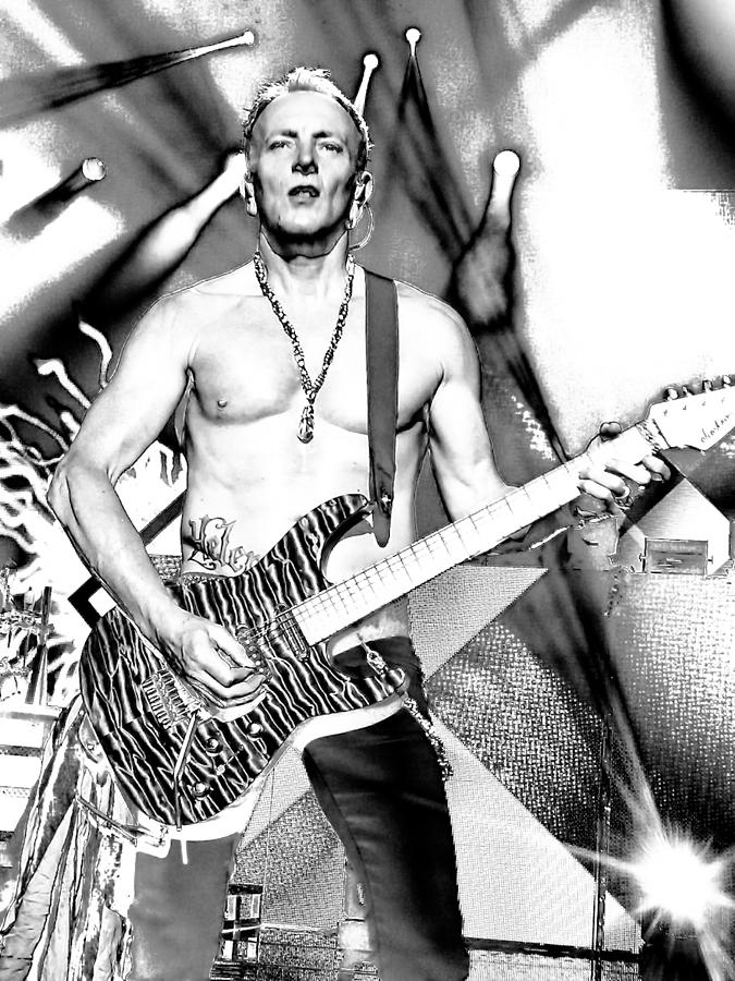 Phil Collen with Def Leppard Photograph by David Patterson