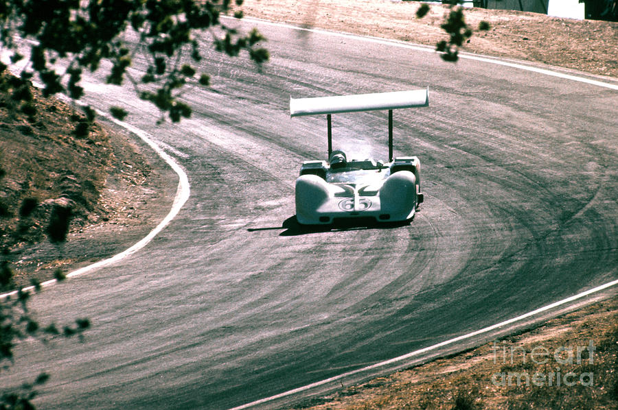 Phil Hill at Laguna Seca in Chaparral Photograph by Dave Allen