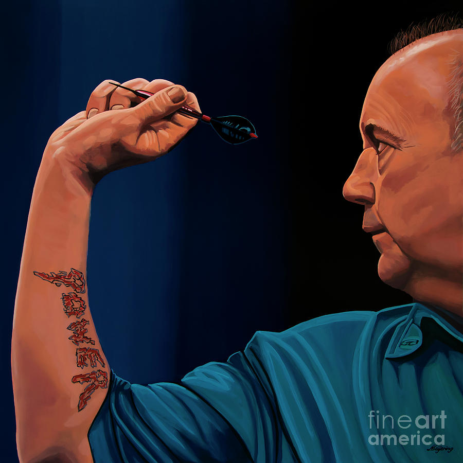Beer Painting - Phil Taylor The Power by Paul Meijering