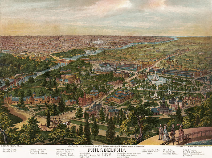 Philadelphia 1876 Mixed Media by Mountain Dreams Fine Art America