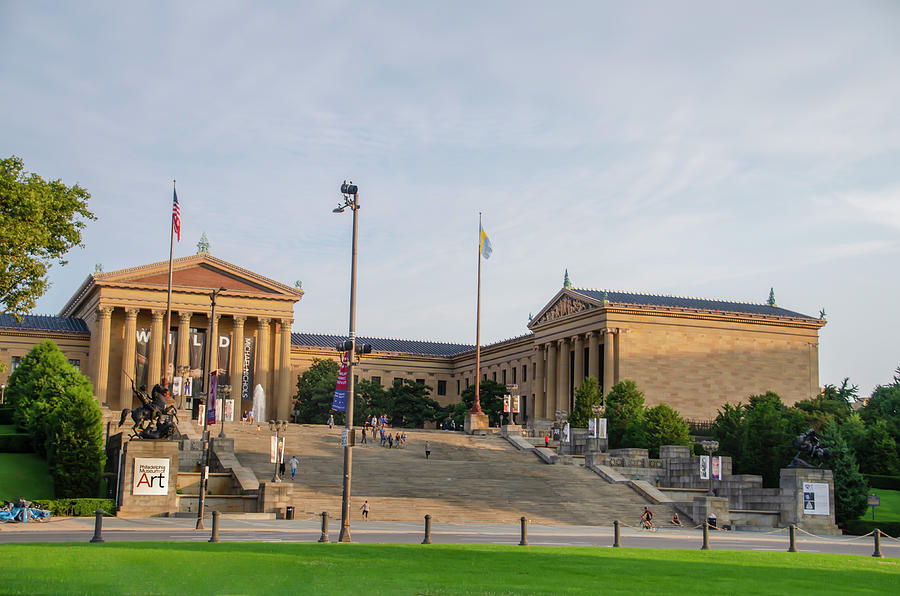 Philadelphia - Art Museum  - Rocky Steps Photograph by Bill Cannon