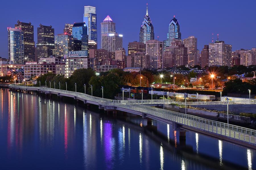 Philadelphia Blue Hour Photograph by Frozen in Time Fine Art Photography