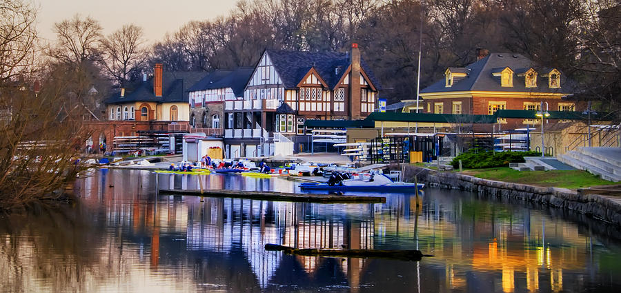 Philadelphia Boathouse Row on the Schuylkill River by Bill Cannon