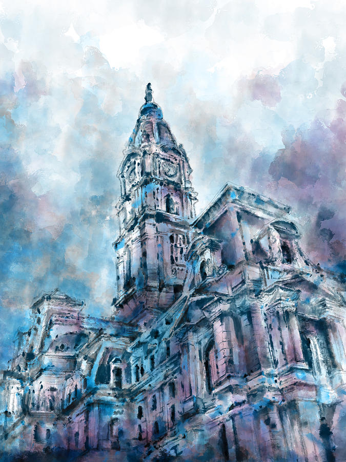 Philadelphia City Hall Painting by Bekim M