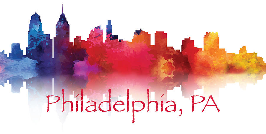 Philadelphia City Skyline Digital Art by Loretta Luglio