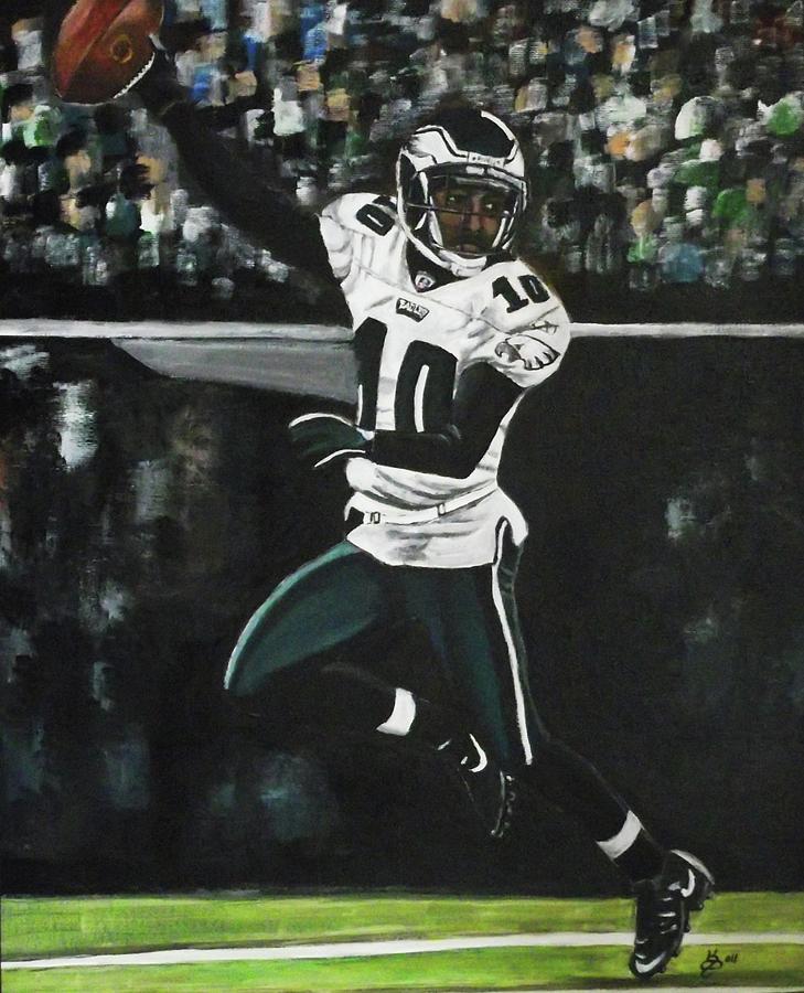 Sports Painting - Philadelphia Eagles DeSean Jackson by Kim Selig