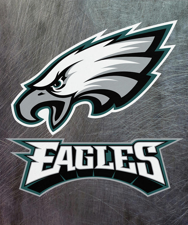 Philadelphia Eagles on an abraded steel texture Mixed Media by Movie Poster Prints