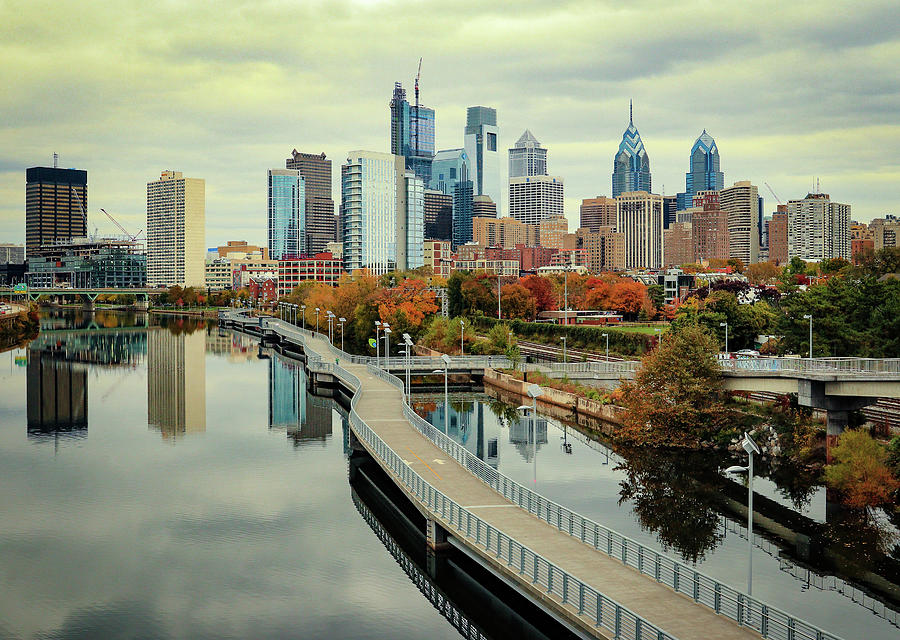 Philadelphia Fall Skyline Photograph by Patrice Zinck