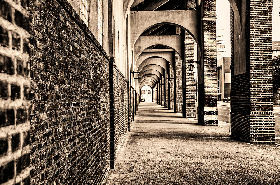 Philadelphia - Franklin Field Archway in Sepia Photograph by Bill Cannon