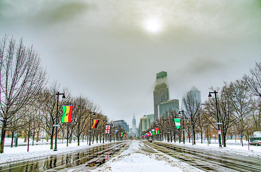 Philadelphia - Hazy Shade of Winter Photograph by Bill Cannon