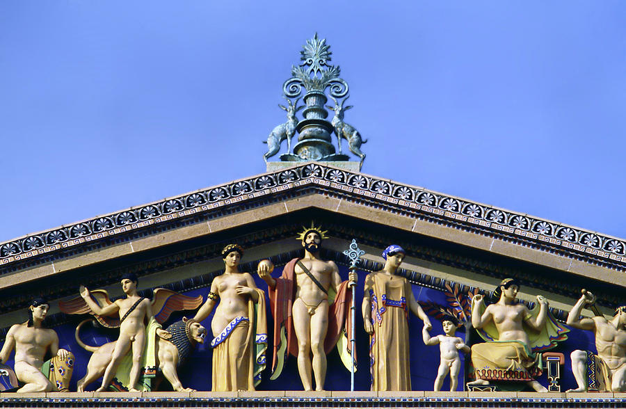 Philadelphia Museum of Art Pediment Photograph by Sally Weigand