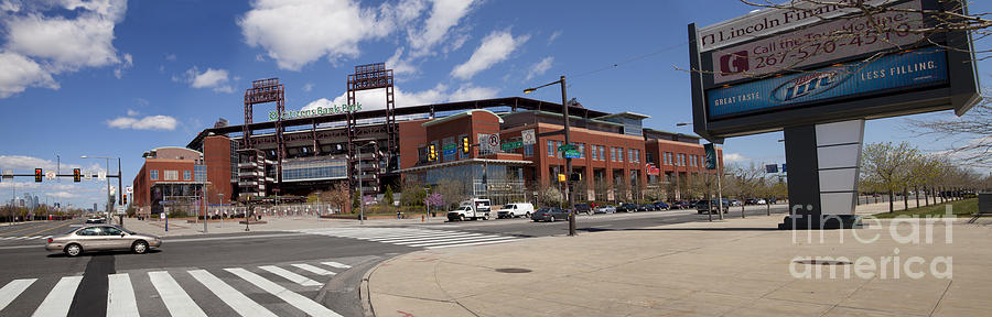Philadelphia Phillies Citizens Bank Park - Panoramic Photograph by Anthony Totah