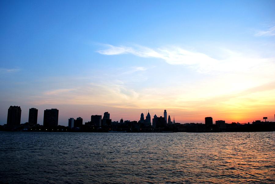 Philadelphia Photograph - Philadelphia Skyline and Sunset Blue Sky View by Matt Quest