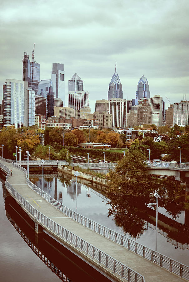 Philadelphia Skyline in Autumn Photograph by Patrice Zinck