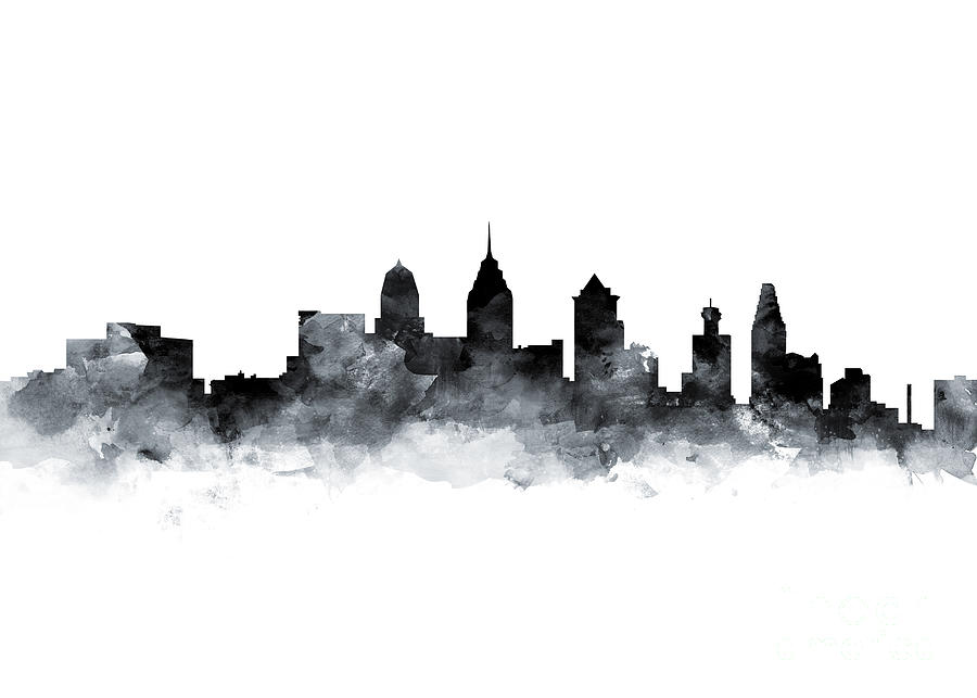 Philadelphia Skyline Mixed Media