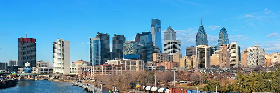 Philadelphia Skyline Photograph by Songquan Deng