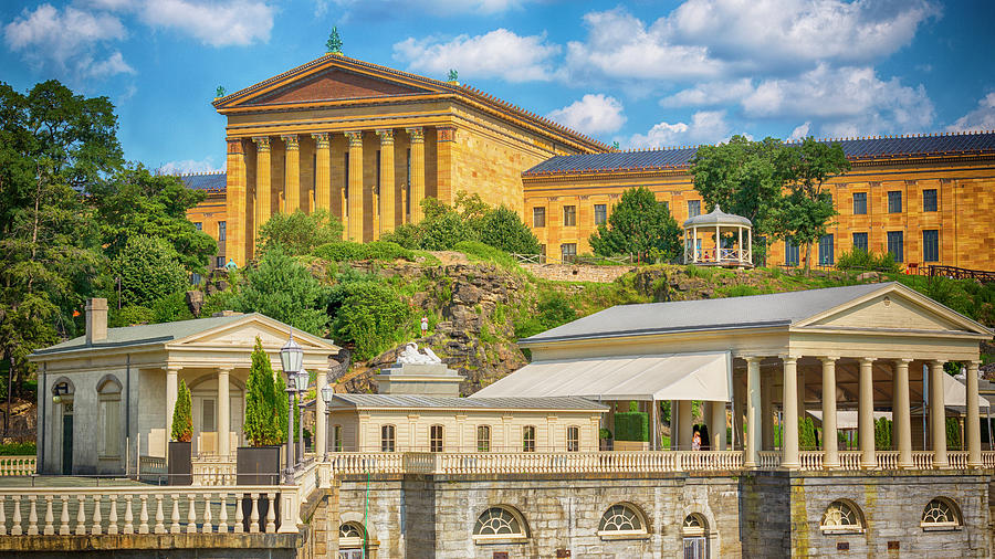 Philadelphia Waterworks and Museum of Art Photograph by Stephen Stookey
