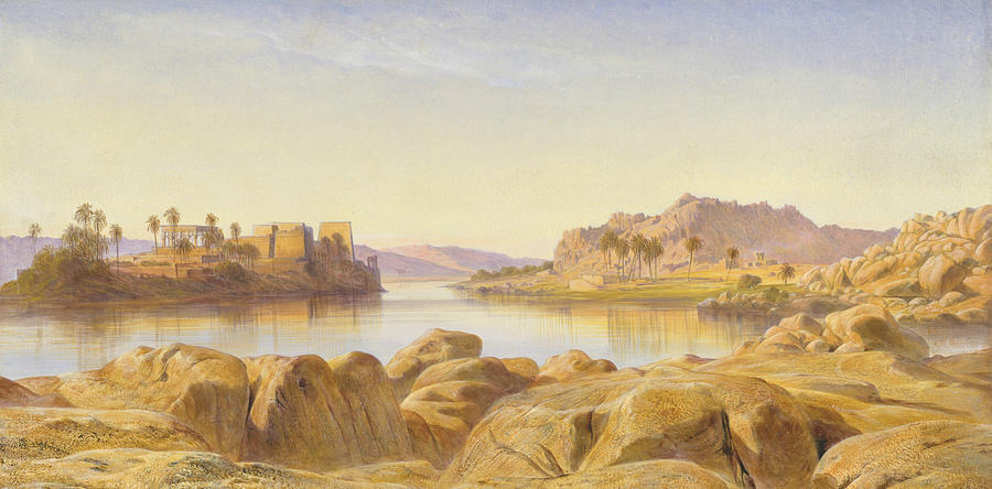 Philae, Egypt Painting by Edward Lear