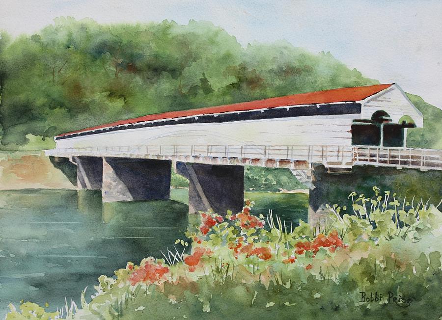 Flower Painting - Philippi Bridge by Bobbi Price
