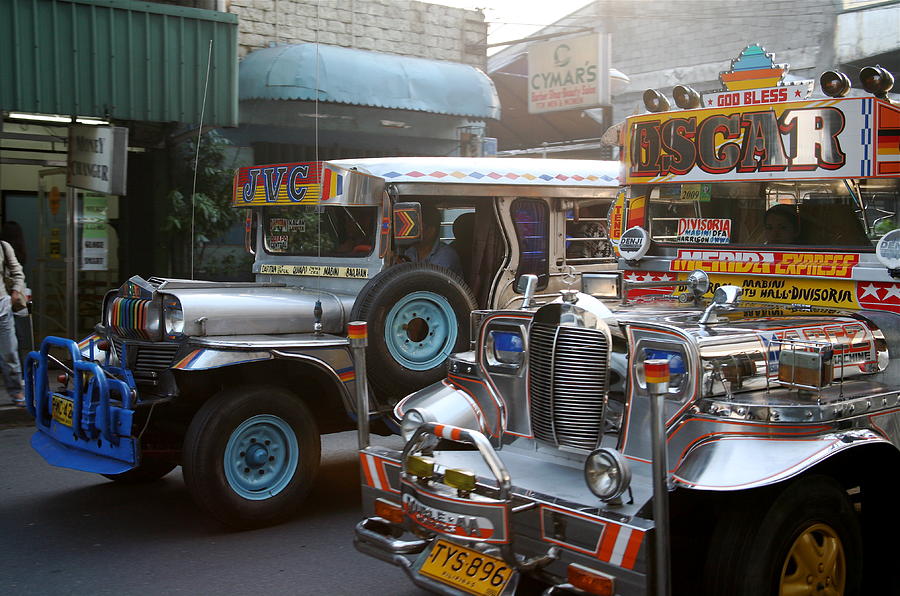 Philippine jeepneys.  Photograph by Christopher Rowlands