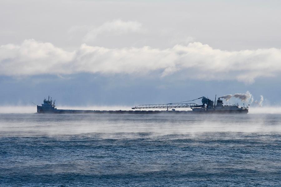 Phillip R Clarke in the Sea Smoke Photograph by Hella Buchheim