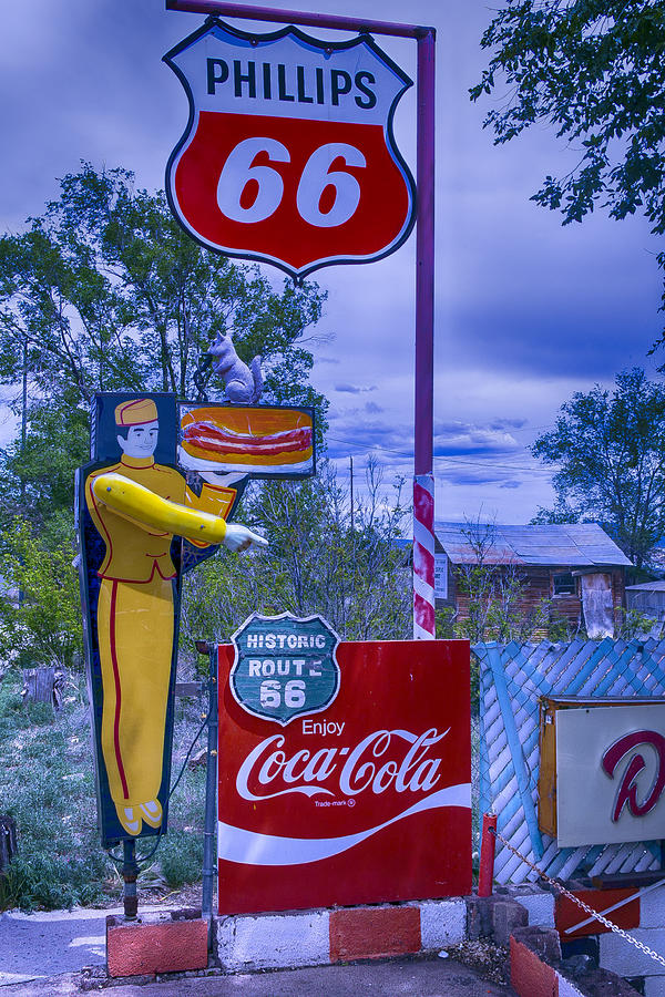 Sign Photograph - Phillips 66 Sign by Garry Gay