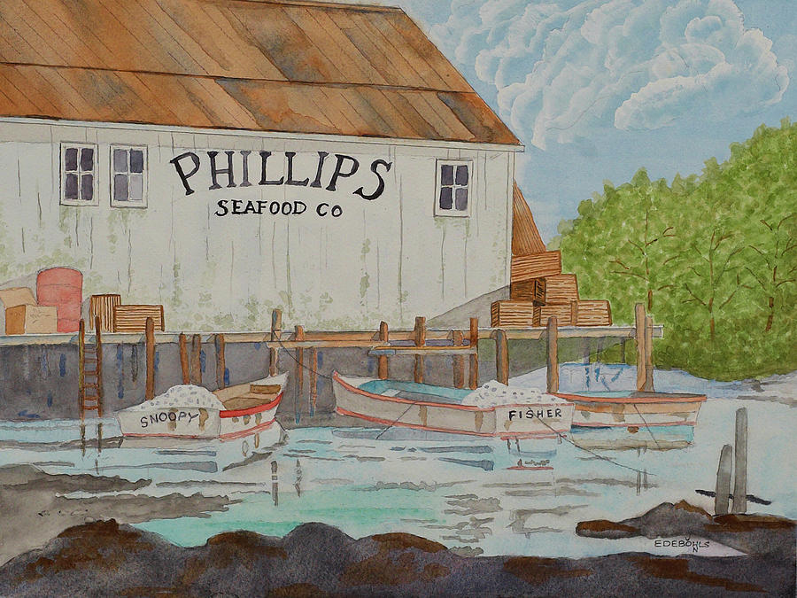 Phillips Seafood Co. Painting by John Edebohls - Fine Art America