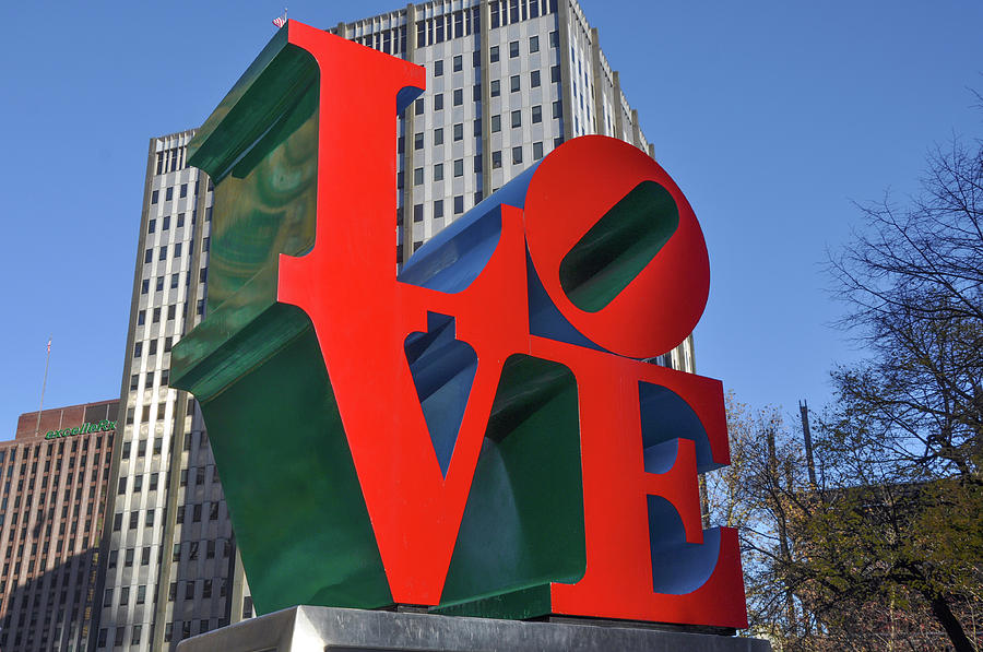 Philly Esque  - Love Statue Photograph by Bill Cannon