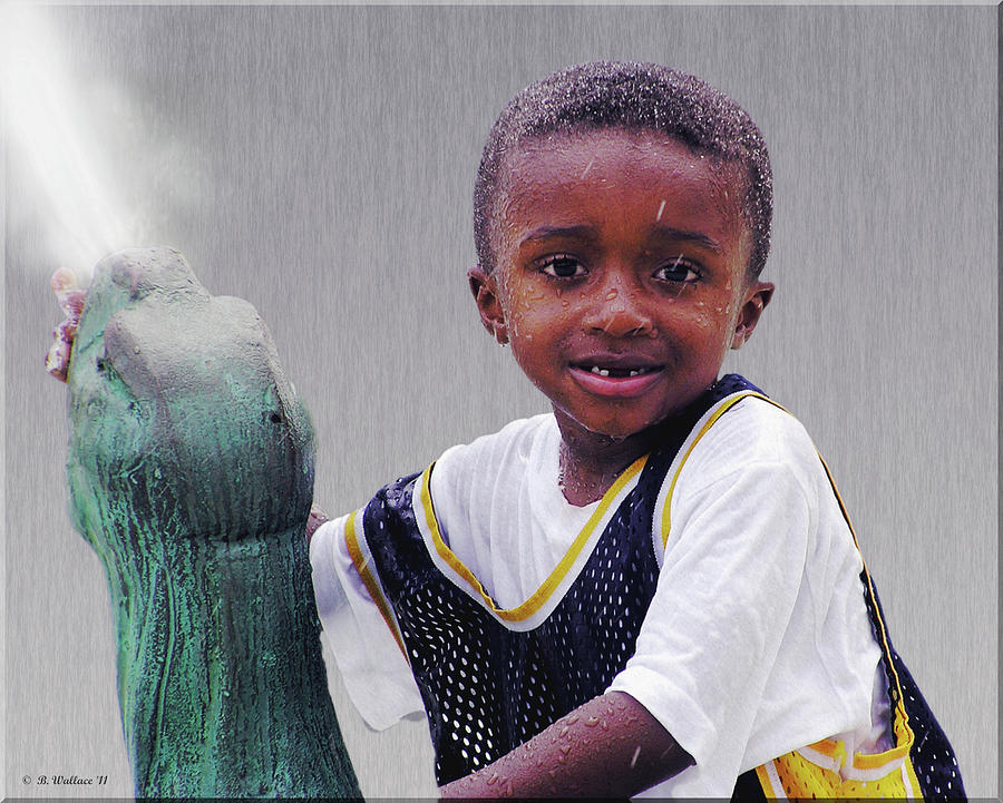 Philly Fountain Kid Photograph by Brian Wallace