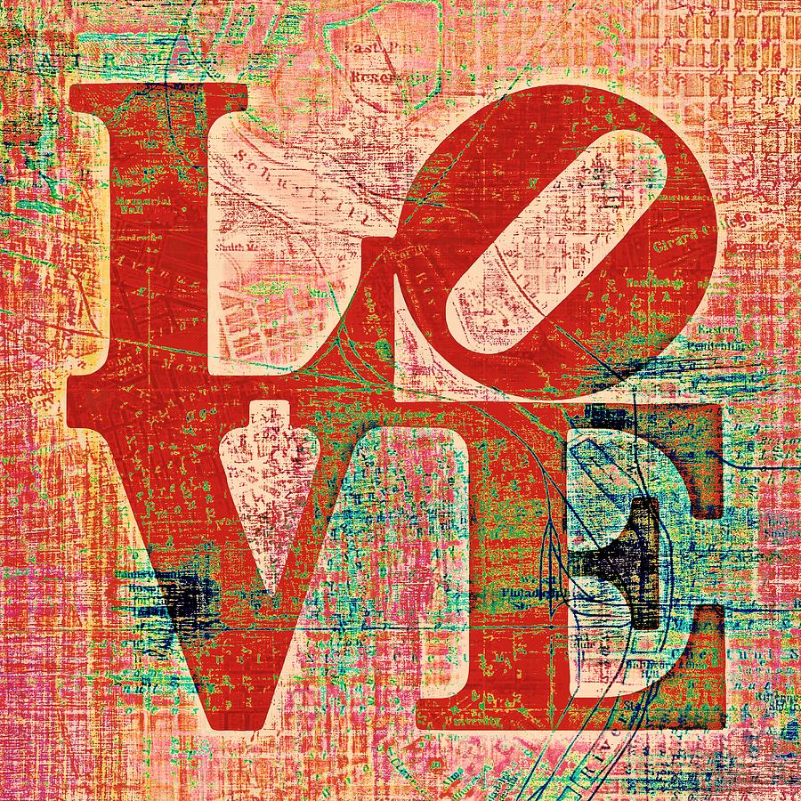 Philly LOVE v7 Digital Art by Brandi Fitzgerald - Fine Art America