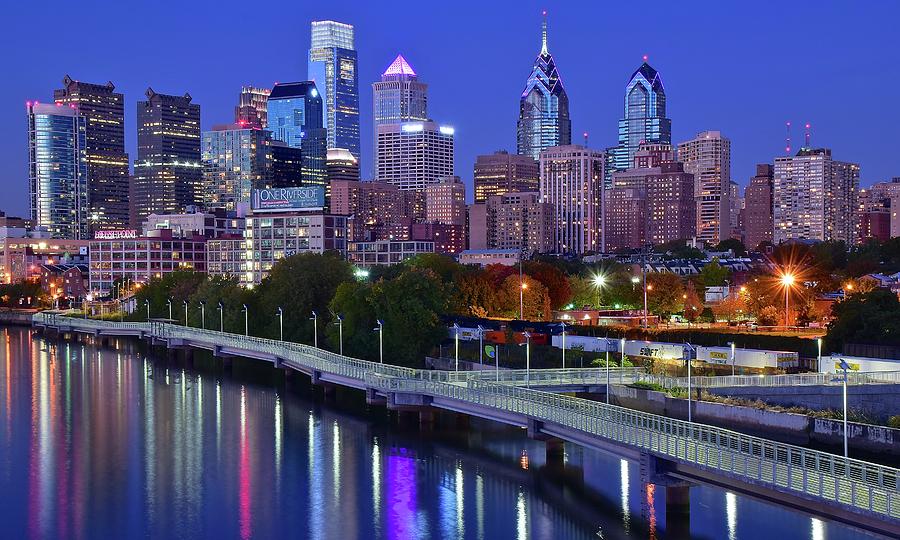 Philly Night Lights Photograph By Skyline Photos Of America