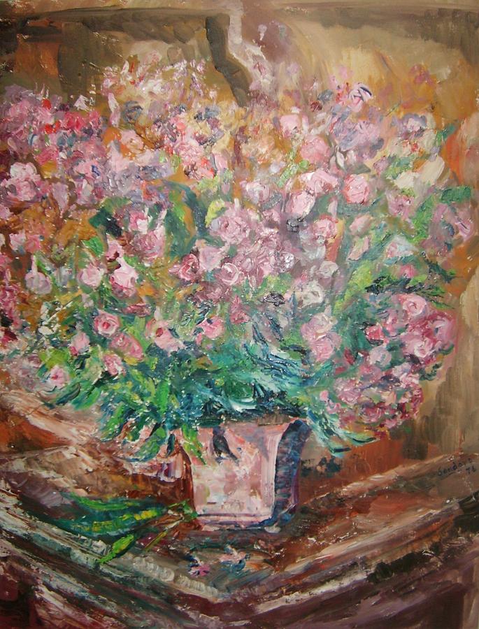 Still Life Flowers Painting - Phlox by Joseph Sandora Jr