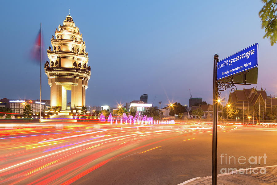 Phnom Penh night rush Photograph by Didier Marti