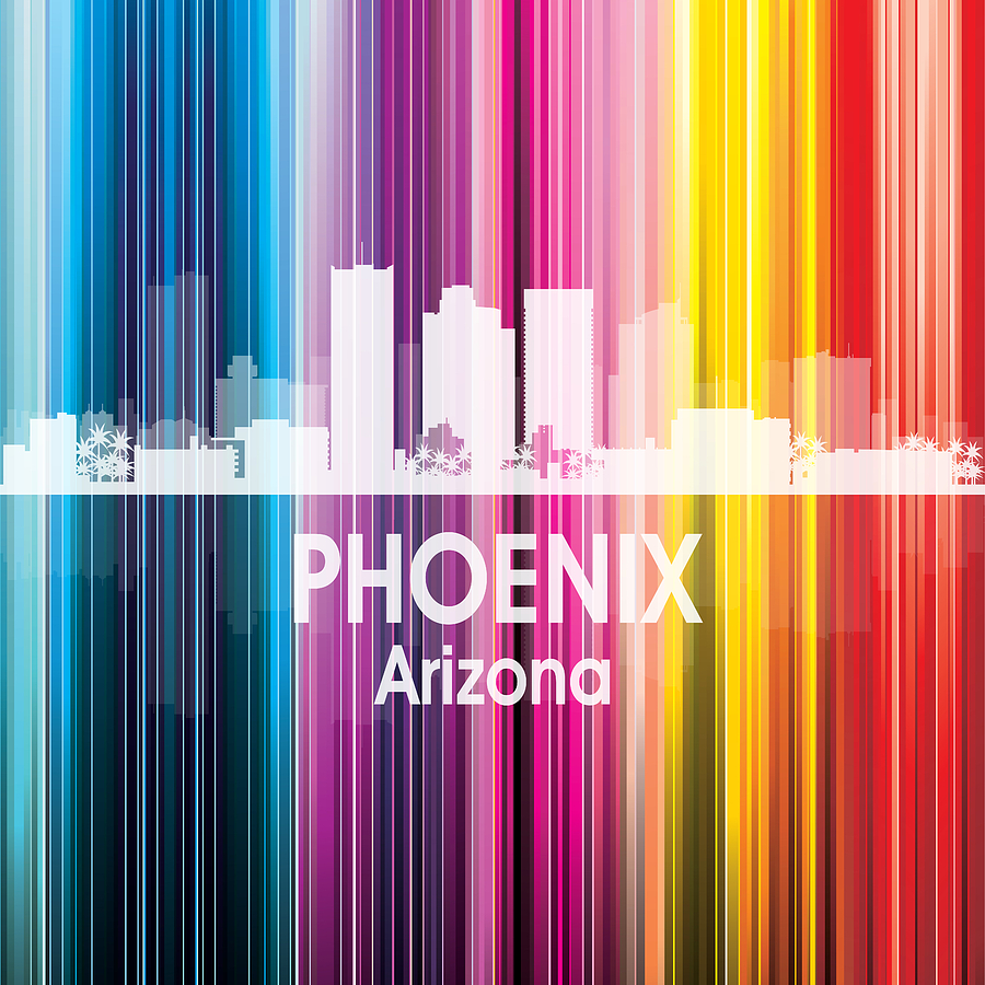 Phoenix AZ 2 Squared Digital Art by Angelina Tamez
