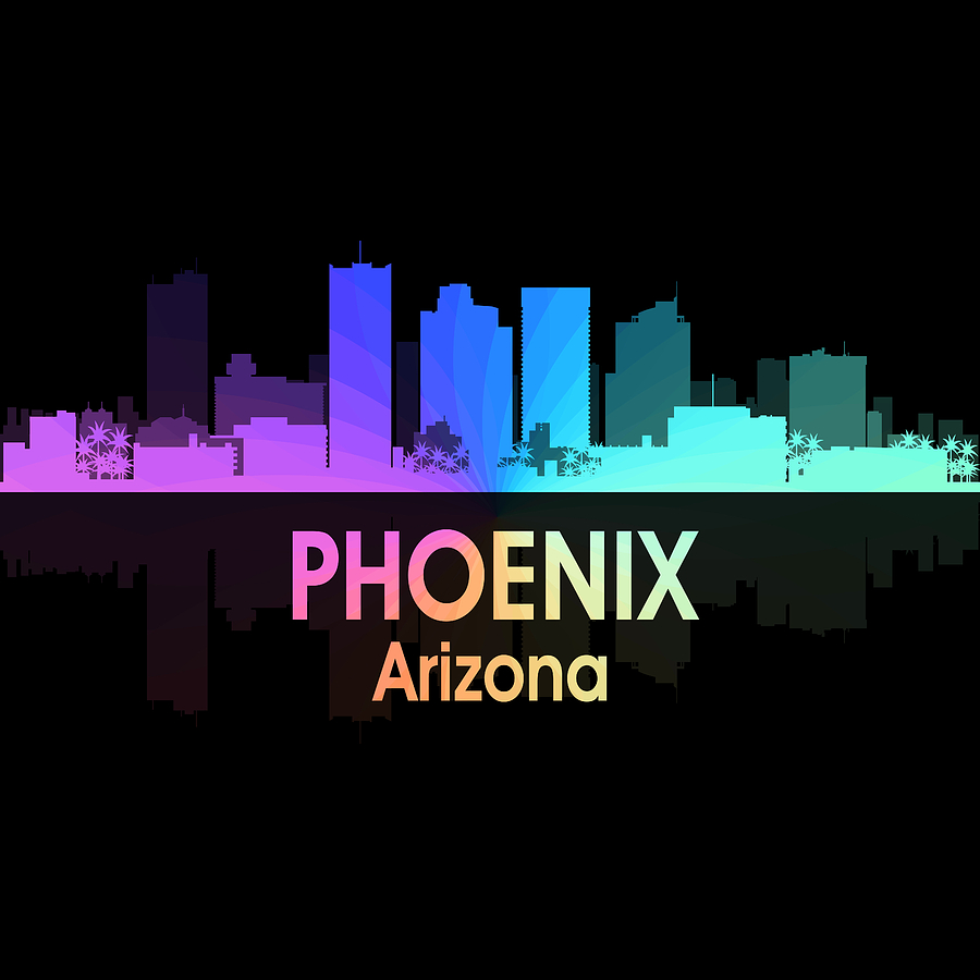 Phoenix AZ 5 Squared Digital Art by Angelina Tamez