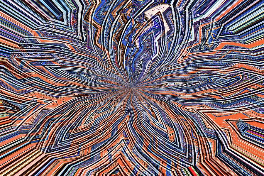 Phoenix Building And Blue Sky Abstract #10 Digital Art by Tom Janca
