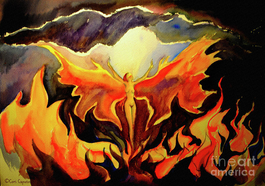 Phoenix Painting by Cori Caputo