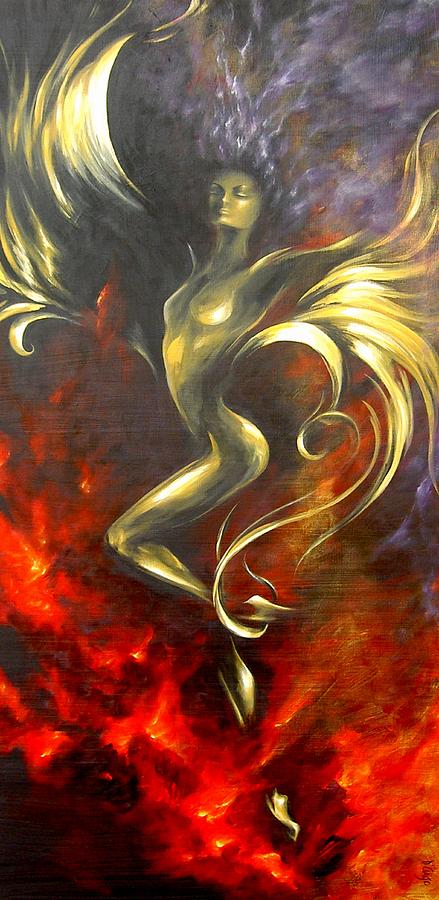Phoenix Painting by Dina Dargo