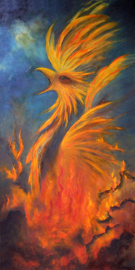 Phoenix Rising 1 Painting by Marina Petro