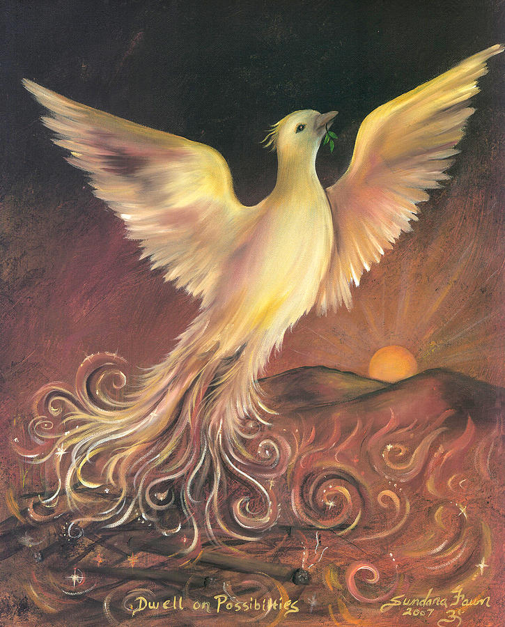 Phoenix Painting - Phoenix Rising by Sundara Fawn