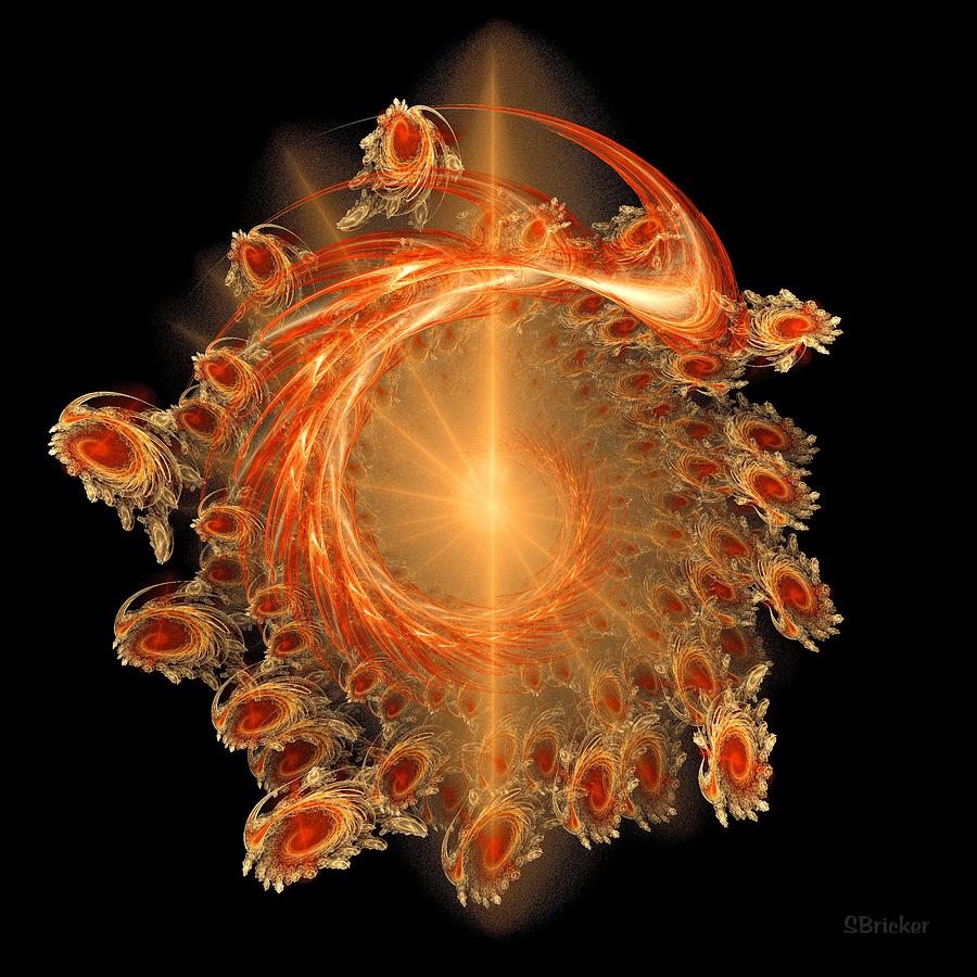 Sterling Digital Art - Phoenix Spiral by Scott  Bricker