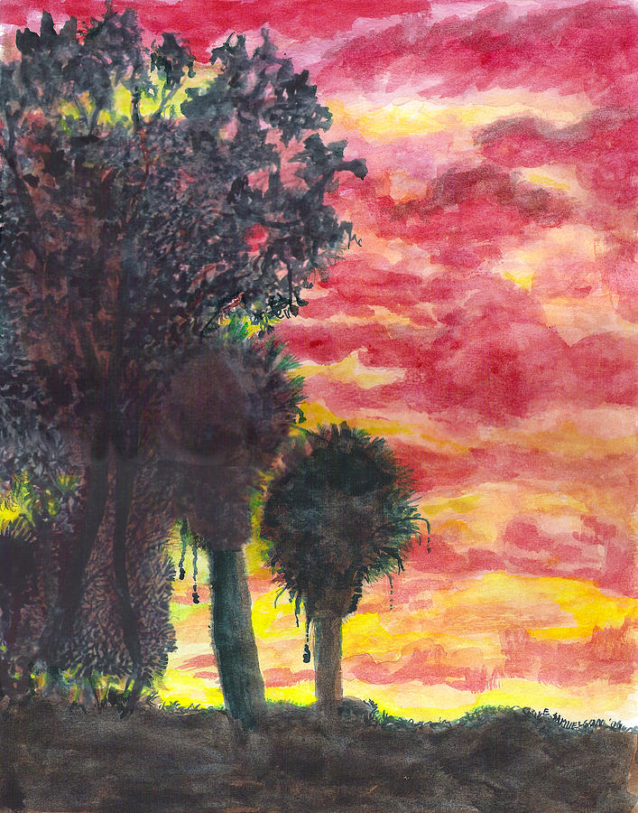 Phoenix Sunset Painting by Eric Samuelson